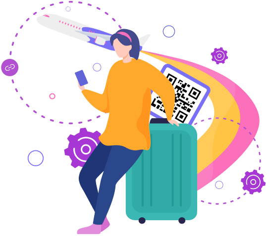 QR багажные бирки
